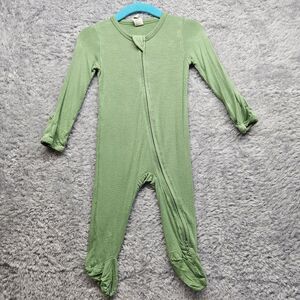 Kate Quinn Baby Green Footie Sleeper Size 6-9 Months Bamboo Unisex Pajamas